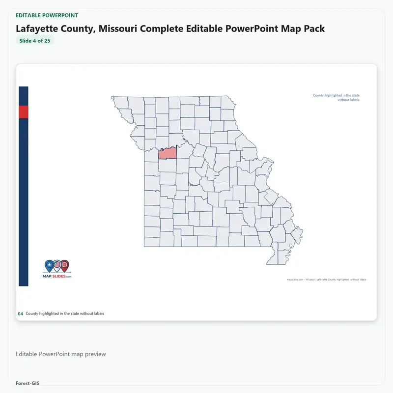 Lafayette County, Missouri Editable Map Pack - Image 4