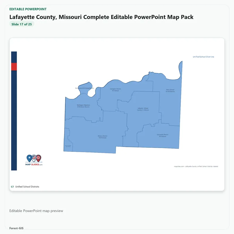 Lafayette County, Missouri Editable Map Pack - Image 5