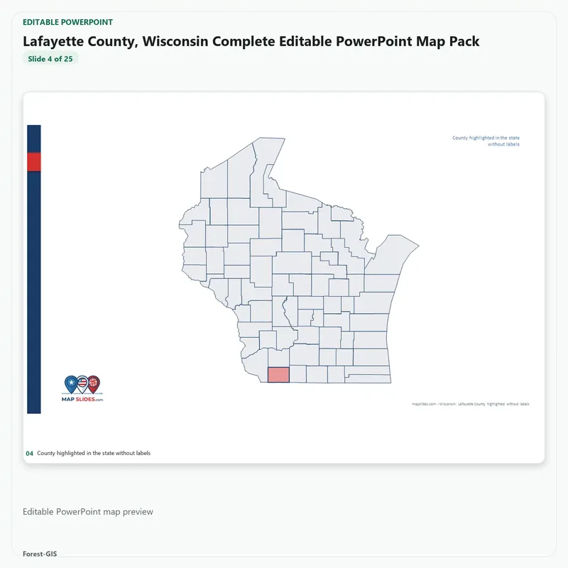 Lafayette County, Wisconsin Editable Map Pack - Image 4