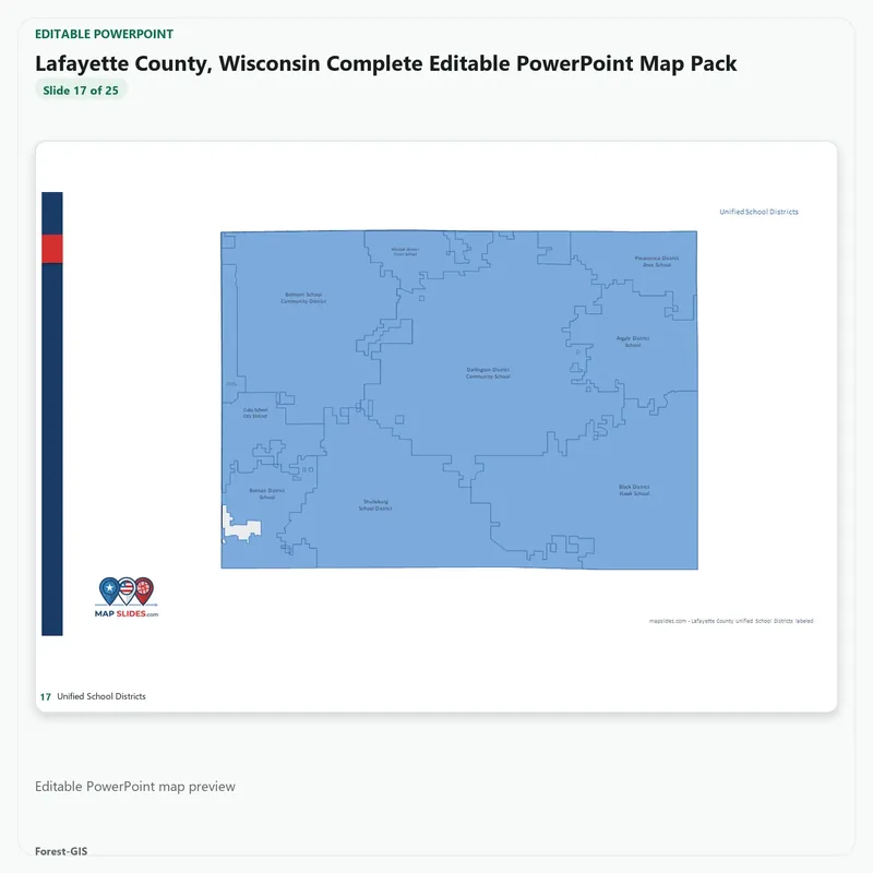 Lafayette County, Wisconsin Editable Map Pack - Image 5