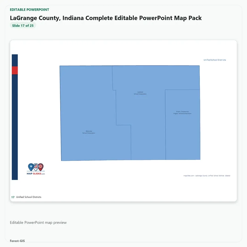LaGrange County, Indiana Editable Map Pack - Image 5
