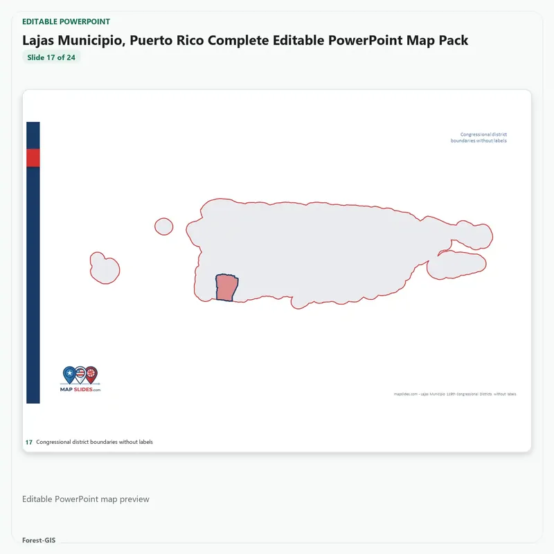 Lajas Municipio, Puerto Rico Editable Map Pack - Image 5