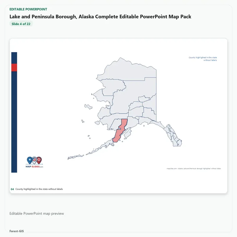 Lake and Peninsula Borough, Alaska Editable Map Pack - Image 4