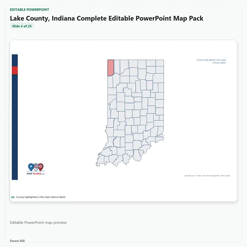 Lake County, Indiana Editable Map Pack - Image 4