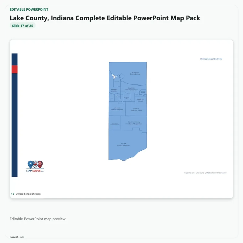 Lake County, Indiana Editable Map Pack - Image 5