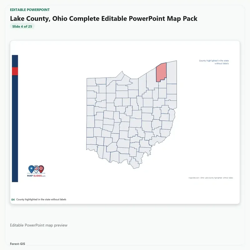 Lake County, Ohio Editable Map Pack - Image 4