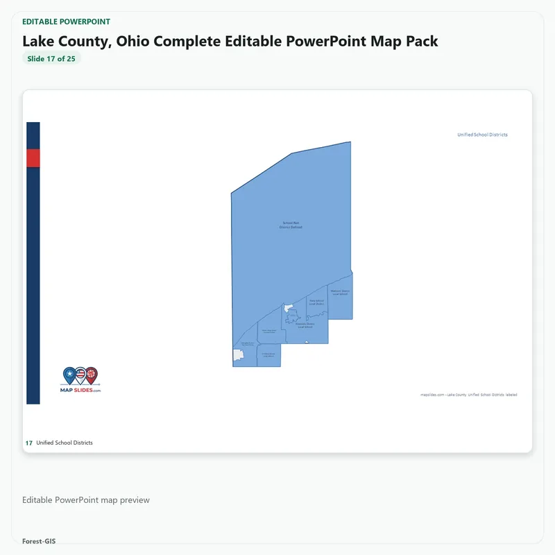 Lake County, Ohio Editable Map Pack - Image 5