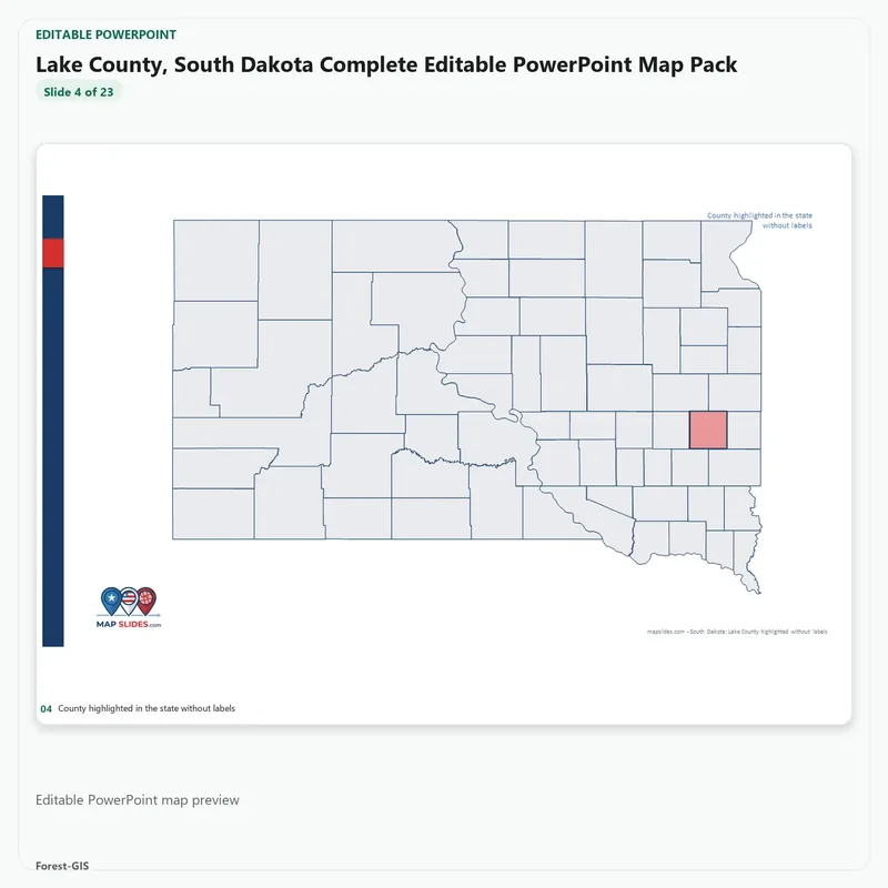 Lake County, South Dakota Editable Map Pack - Image 4