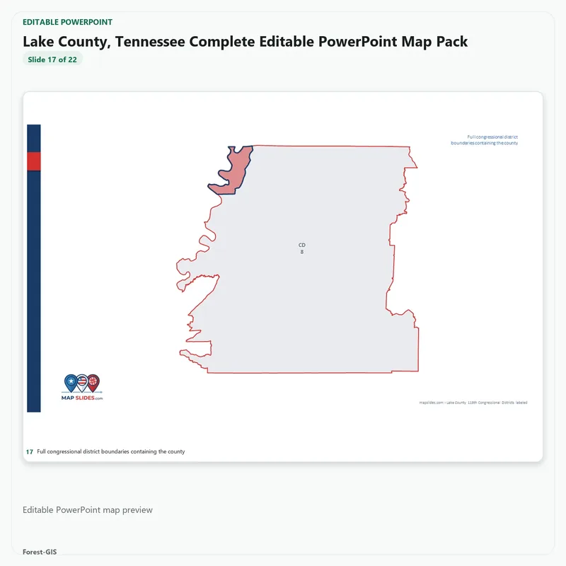 Lake County, Tennessee Editable Map Pack - Image 5