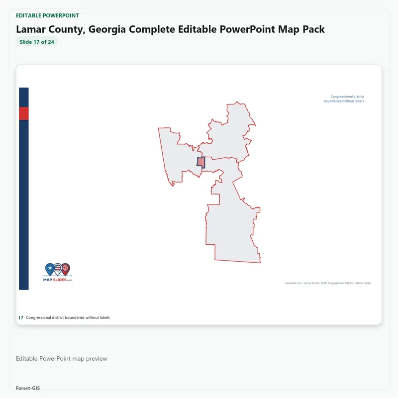 Lamar County, Georgia Editable Map Pack - Image 5