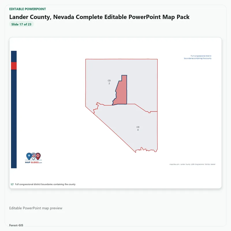 Lander County, Nevada Editable Map Pack - Image 5