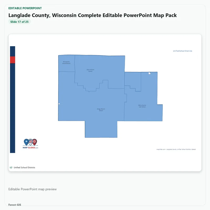 Langlade County, Wisconsin Editable Map Pack - Image 5