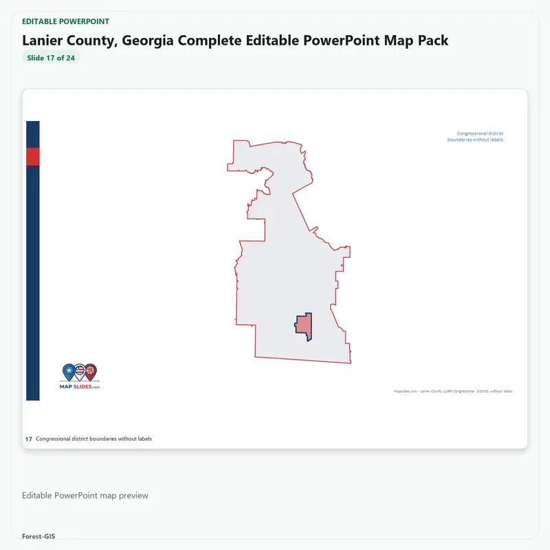 Lanier County, Georgia Editable Map Pack - Image 5