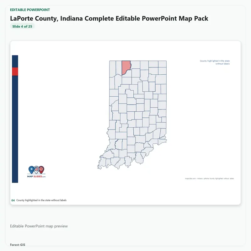 LaPorte County, Indiana Editable Map Pack - Image 4