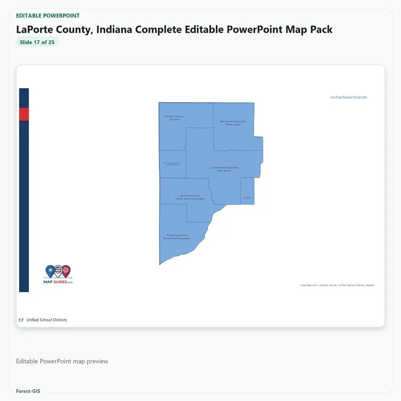 LaPorte County, Indiana Editable Map Pack - Image 5