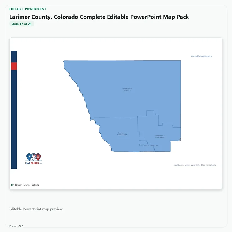 Larimer County, Colorado Editable Map Pack - Image 5
