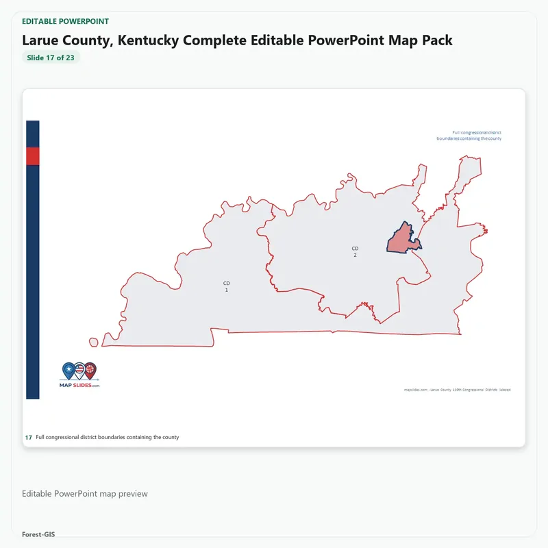 Larue County, Kentucky Editable Map Pack - Image 5