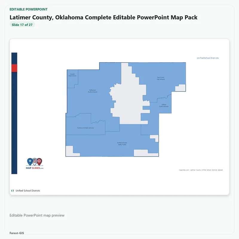 Latimer County, Oklahoma Editable Map Pack - Image 5
