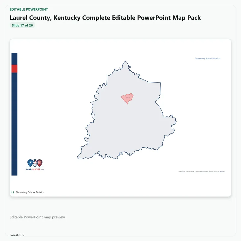 Laurel County, Kentucky Editable Map Pack - Image 5