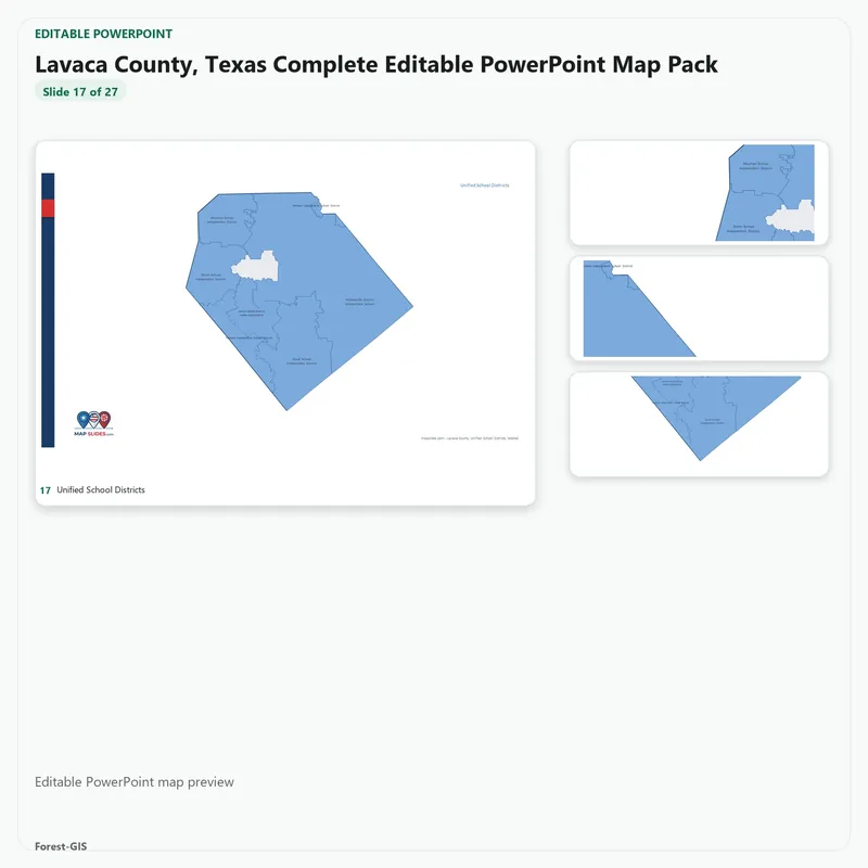 Lavaca County, Texas Editable Map Pack - Image 5
