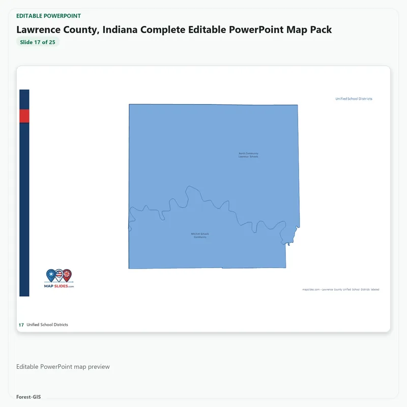 Lawrence County, Indiana Editable Map Pack - Image 5