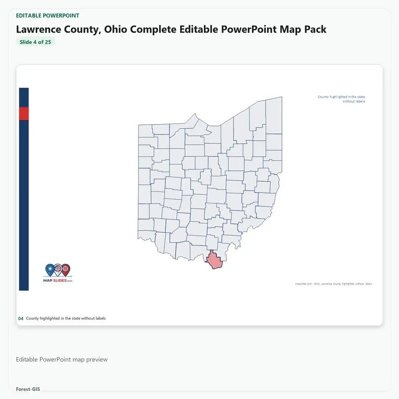 Lawrence County, Ohio Editable Map Pack - Image 4