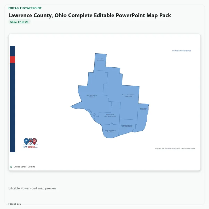 Lawrence County, Ohio Editable Map Pack - Image 5