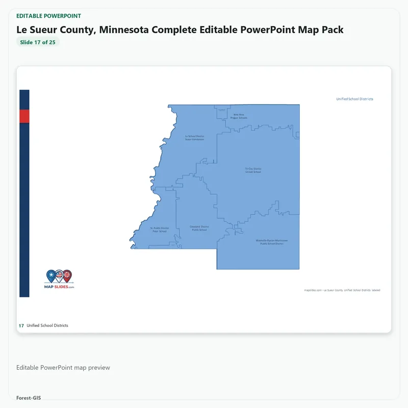 Le Sueur County, Minnesota Editable Map Pack - Image 5