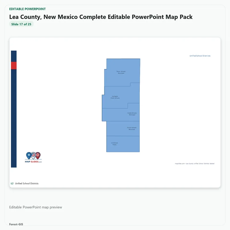 Lea County, New Mexico Editable Map Pack - Image 5