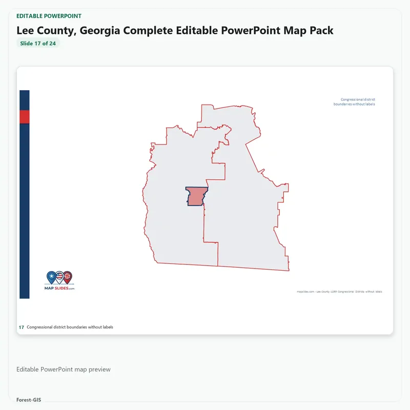 Lee County, Georgia Editable Map Pack - Image 5