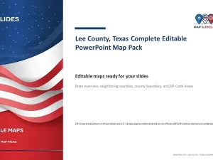 Lee County, Texas Editable Map Pack