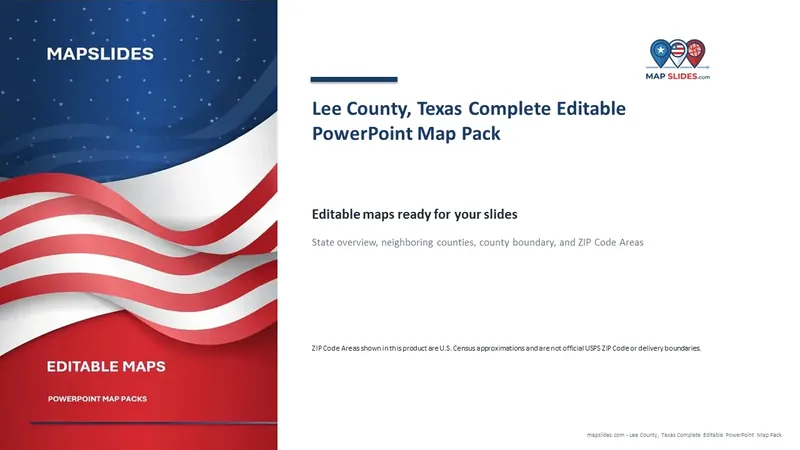 Lee County, Texas Editable Map Pack