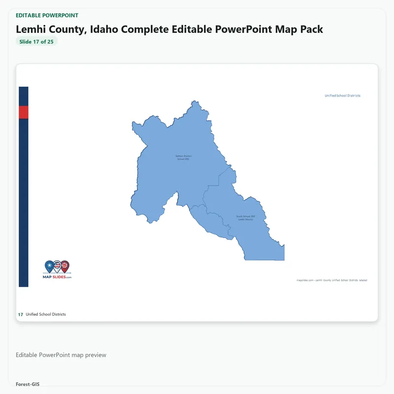 Lemhi County, Idaho Editable Map Pack - Image 5