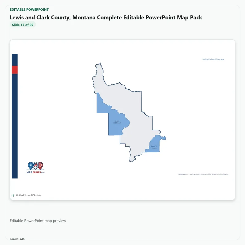 Lewis and Clark County, Montana Editable Map Pack - Image 5
