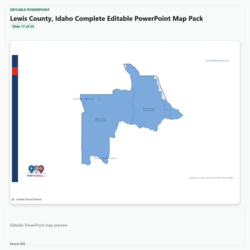 Lewis County, Idaho Editable Map Pack - Image 5