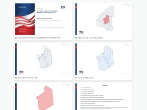 Lewis County, New York Editable Map Pack