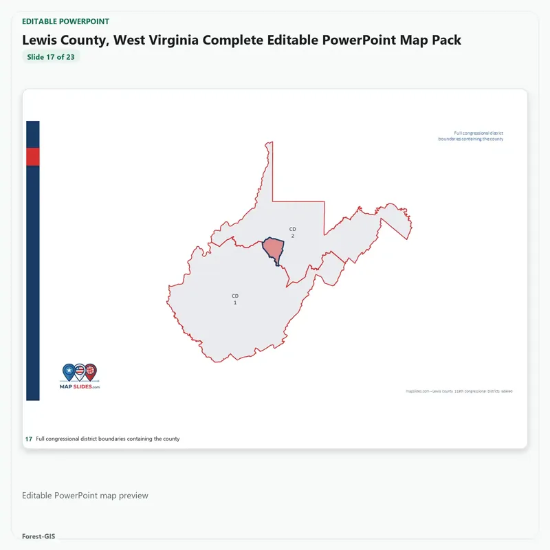 Lewis County, West Virginia Editable Map Pack - Image 5