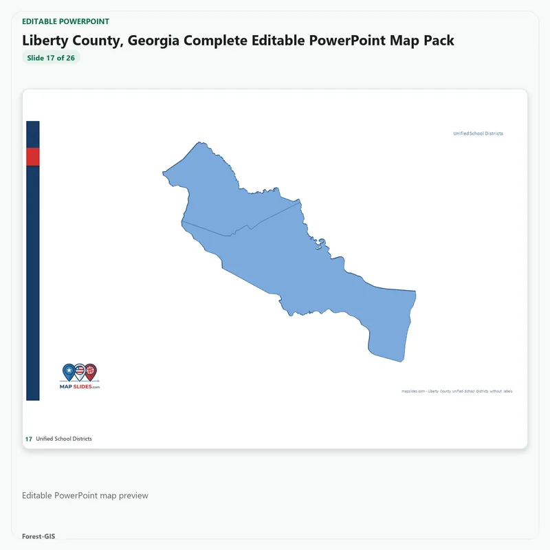 Liberty County, Georgia Editable Map Pack - Image 5