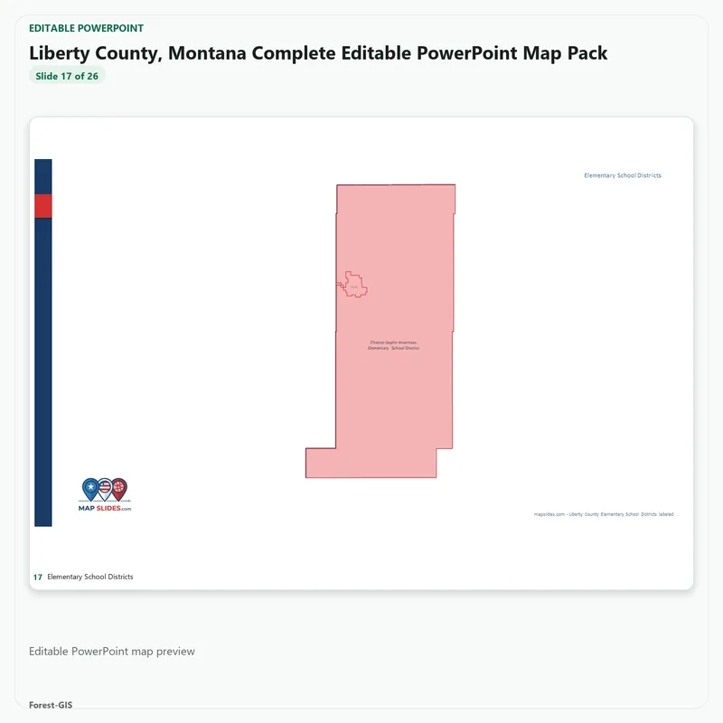 Liberty County, Montana Editable Map Pack - Image 5