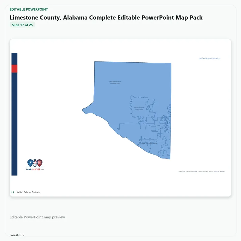 Limestone County, Alabama Editable Map Pack - Image 5