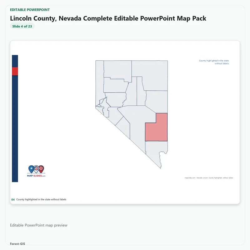 Lincoln County, Nevada Editable Map Pack - Image 4