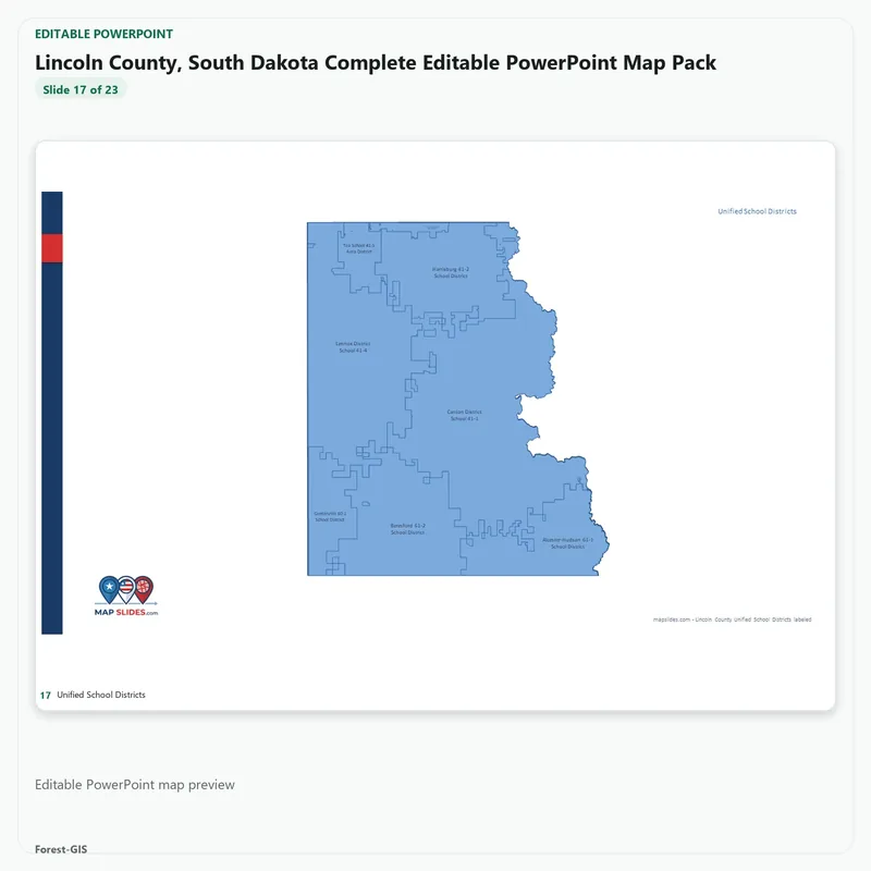 Lincoln County, South Dakota Editable Map Pack - Image 5