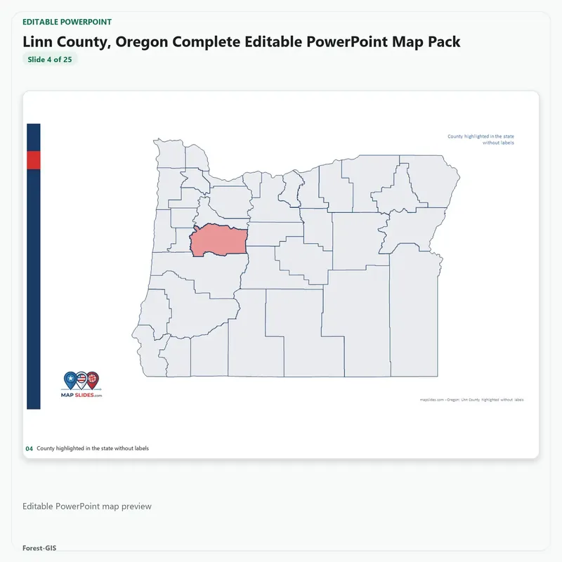 Linn County, Oregon Editable Map Pack - Image 4