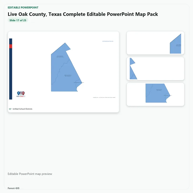 Live Oak County, Texas Editable Map Pack - Image 5