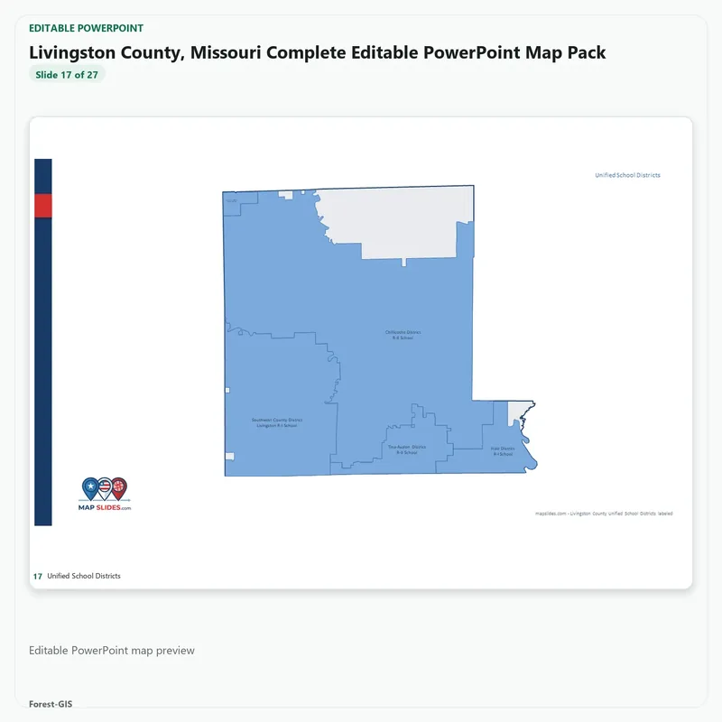 Livingston County, Missouri Editable Map Pack - Image 5