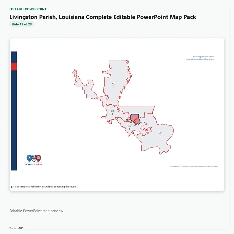 Livingston Parish, Louisiana Editable Map Pack - Image 5