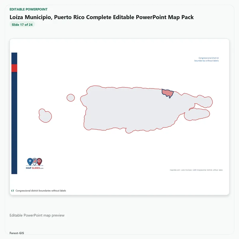Loíza Municipio, Puerto Rico Editable Map Pack - Image 5