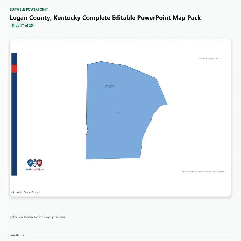Logan County, Kentucky Editable Map Pack - Image 5