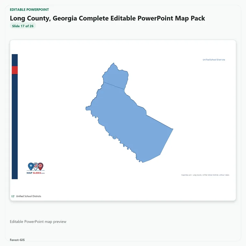Long County, Georgia Editable Map Pack - Image 5
