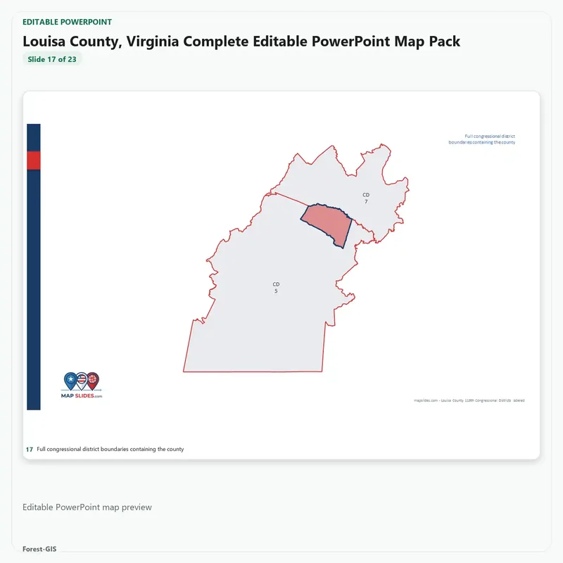 Louisa County, Virginia Editable Map Pack - Image 5